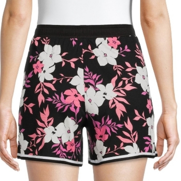 Secret Treasures Shorts Style Pant Black Soot Floral w Pockets - Picture 3 of 3